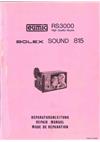 Bolex 815 manual. Camera Instructions.